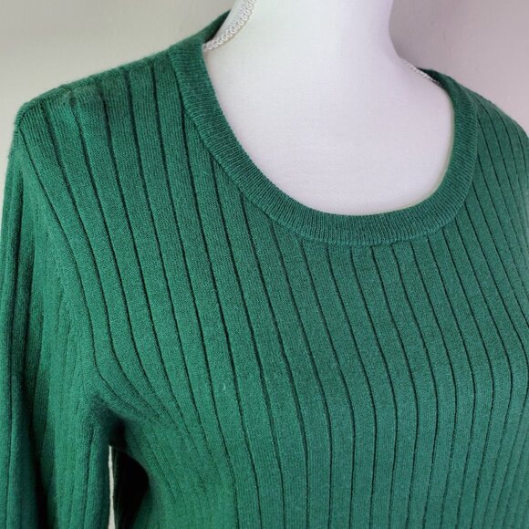 Maison Jules Juniors Green Ribbed Crew Neck Sweater XXL - Picture 2 of 10